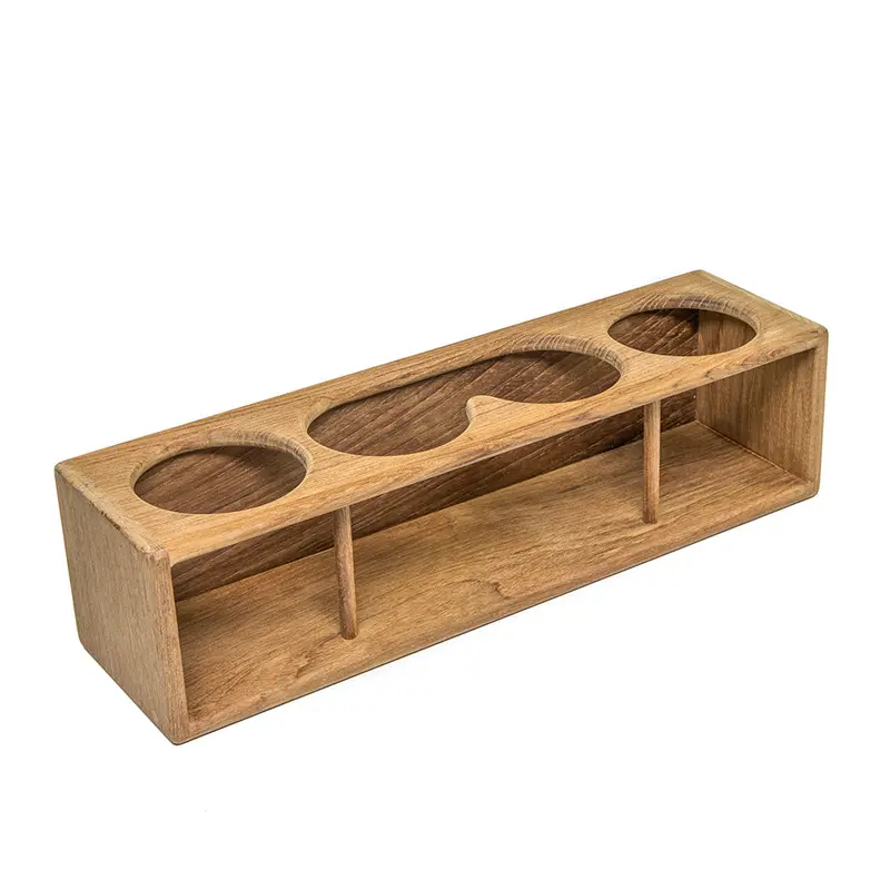 Whitecap Teak Four-Slot Drink & Binocular Storage Rack [62632] 1
