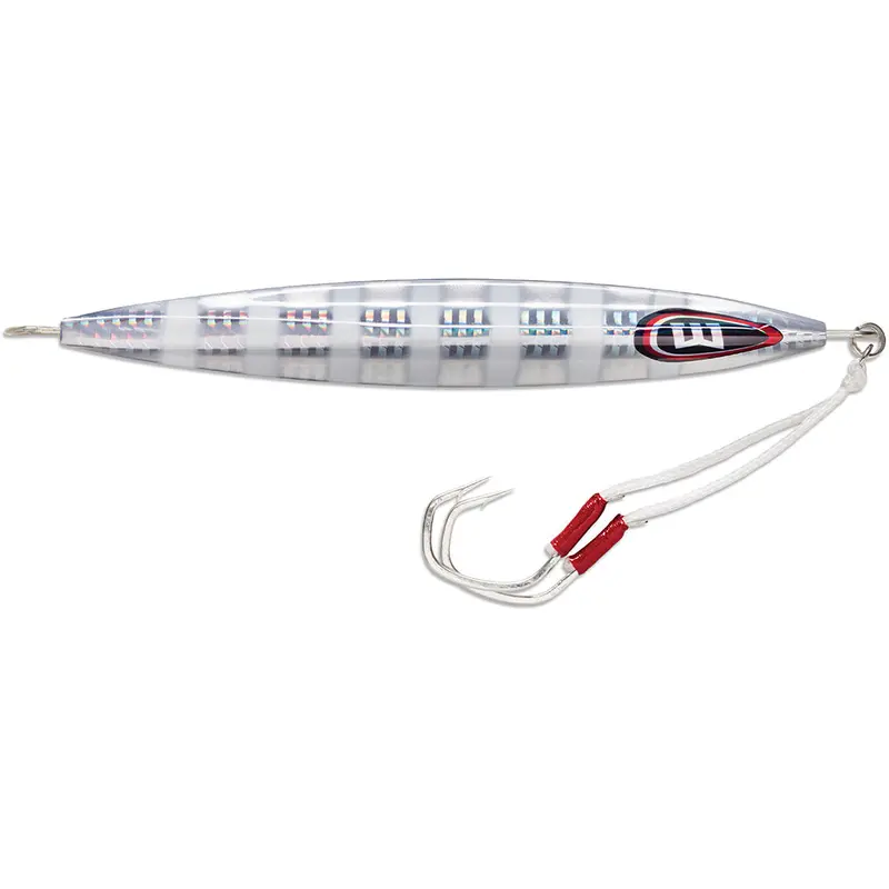Williamson Kensaki 220 Jig – 6.75" Deep-Water Jig, 7.75 Oz, Silver Blink Finish 1